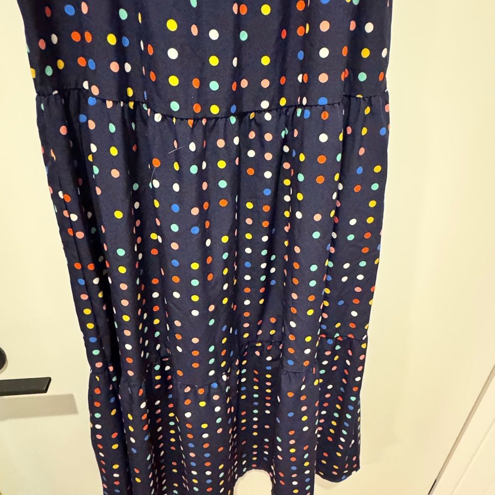 Polka Dot Sleeveless Maxi Dress - Picture 3 of 10
